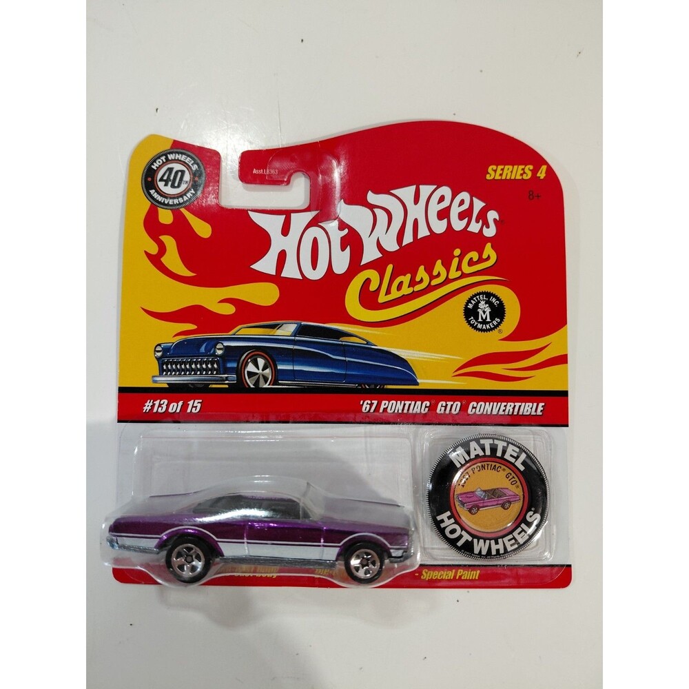 NIP Hot Wheels Classics Series 4 1:64 Die Cast 1967 Pontiac GTO Conv. w/Token